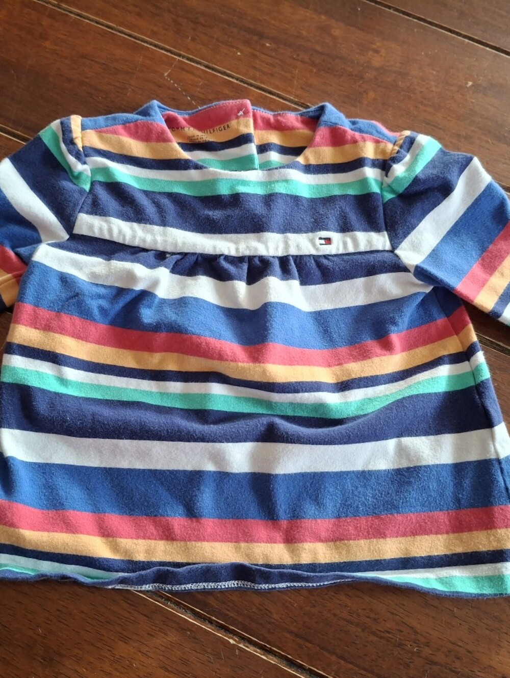 Tommy Hilfiger Navy Multi-Stripe Long Sleeve Tee
